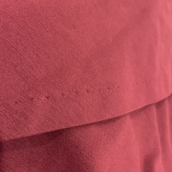 Nasty Gal long-sleeve burgundy wrap skirt bodycon dress size medium - Picture 5 of 5